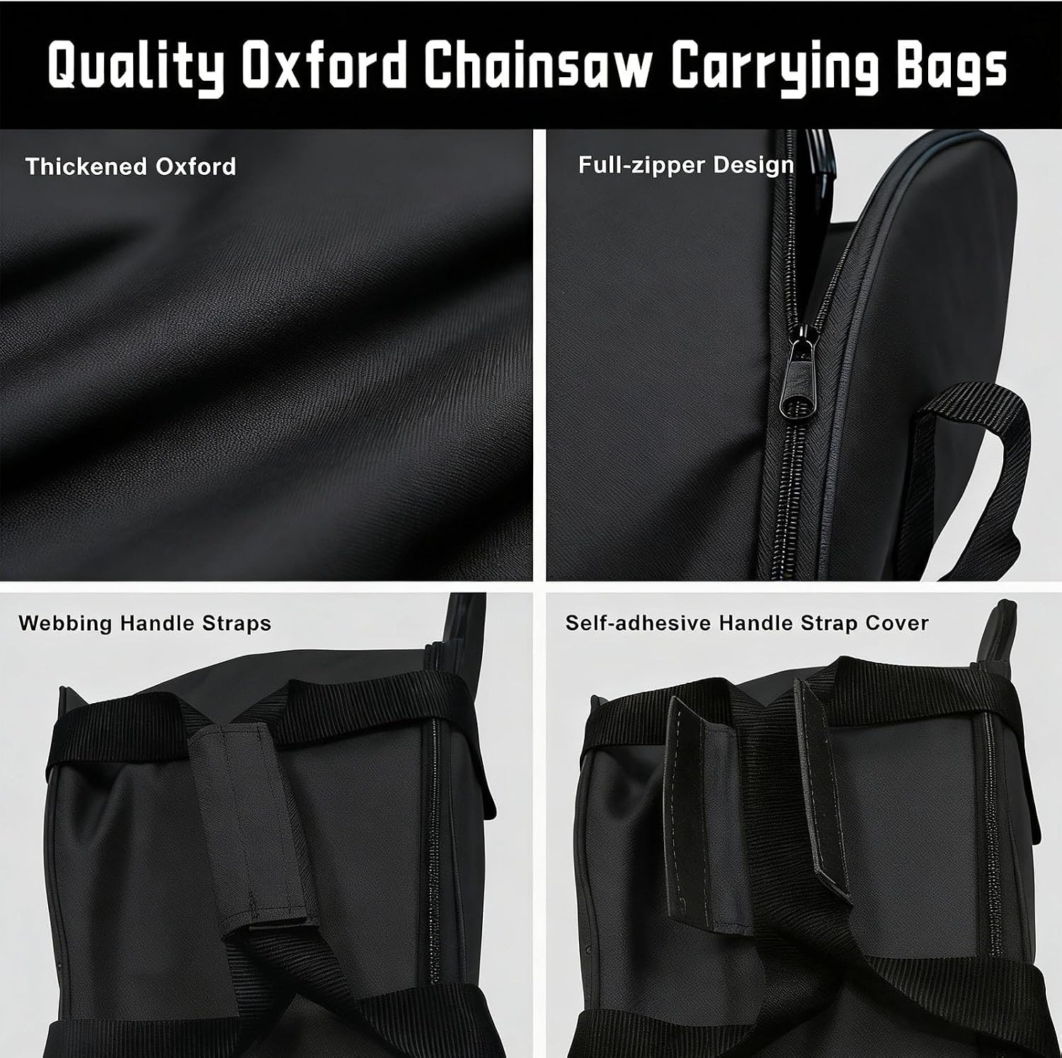  Sac De Transport Portable Pour Tronçonneuse, Noir, Bandoulière Modifiable, Poignée Confortable Pour Le Transport En Plein Air, Rangement Des Outils Noir