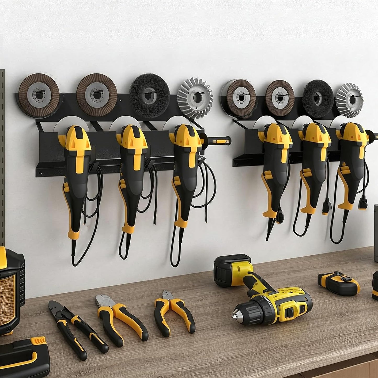  Support à Outils électriques Professionnel Avec Design Ouvert Pour Meuleuses, Clés Et Organisation D'atelier, Planificateur D'outils électriques
