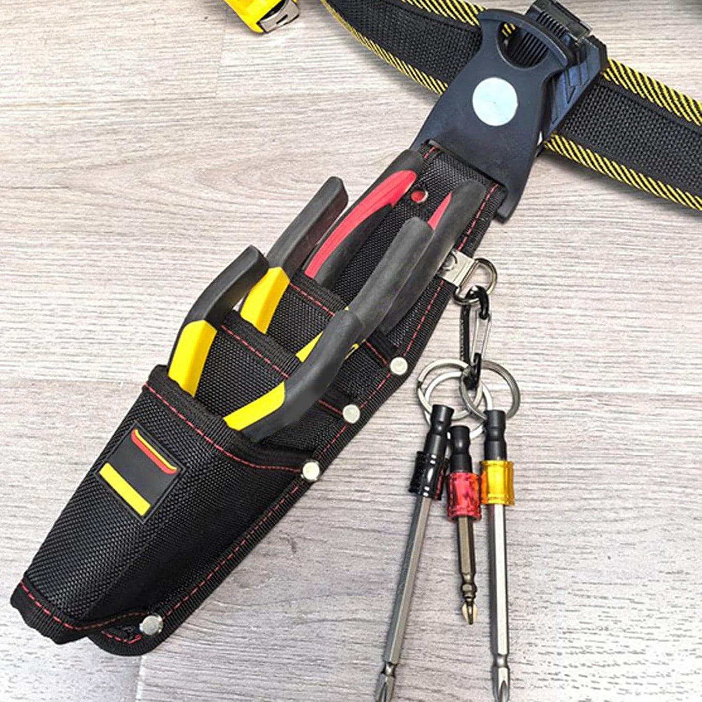  Porte-Outil Ceinture - Sac Plomberie Imperméable,Sac à Outils Compact Résistant Pour Électricien Mécanicien Bricolage Plomberie Pêche Menuiserie Chasse Randonnée
