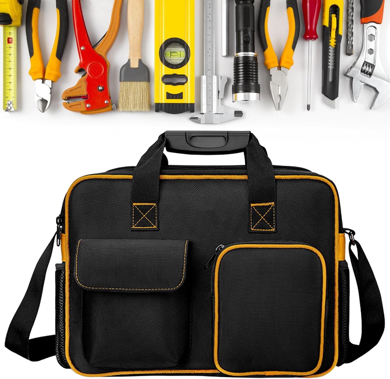  Sac à Outils De Réparation Multifonctionnel Avec Poignée Confortable Et Grand Espace Pour Divers Outils Et Accessoires, Sac à Outils D'électricien