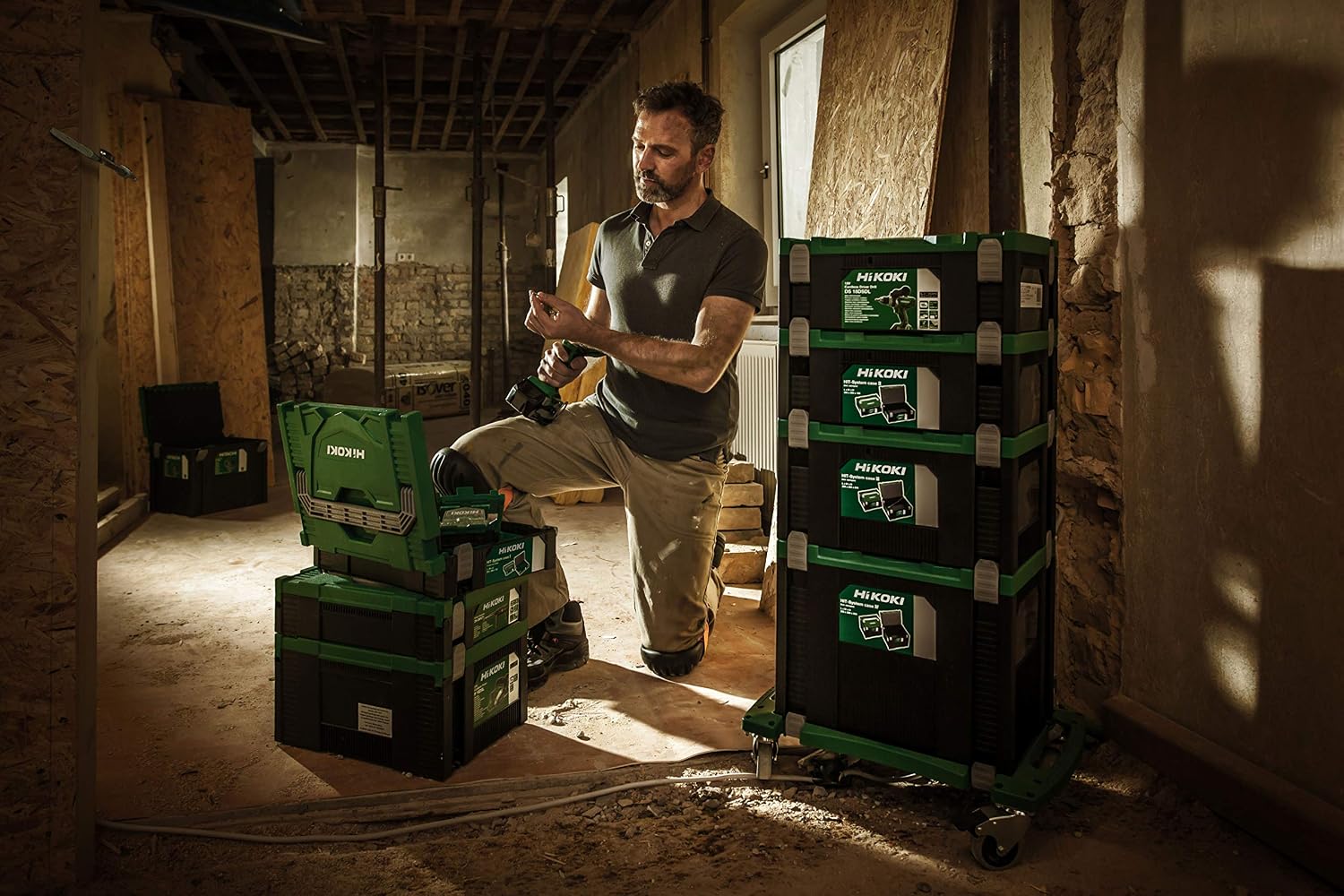 Hikoki Hitachi Boîte à Outils HIT-System Case II, Vert/Noir