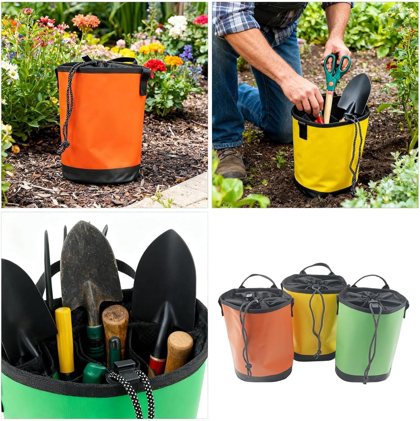  Sac à Outils Robuste 5 L Résistant à L'eau Avec Anneaux De Suspension Pour La Construction Et Le Rangement D'équipements En Plein Air, Porte-outils étanche Pour Professionnels