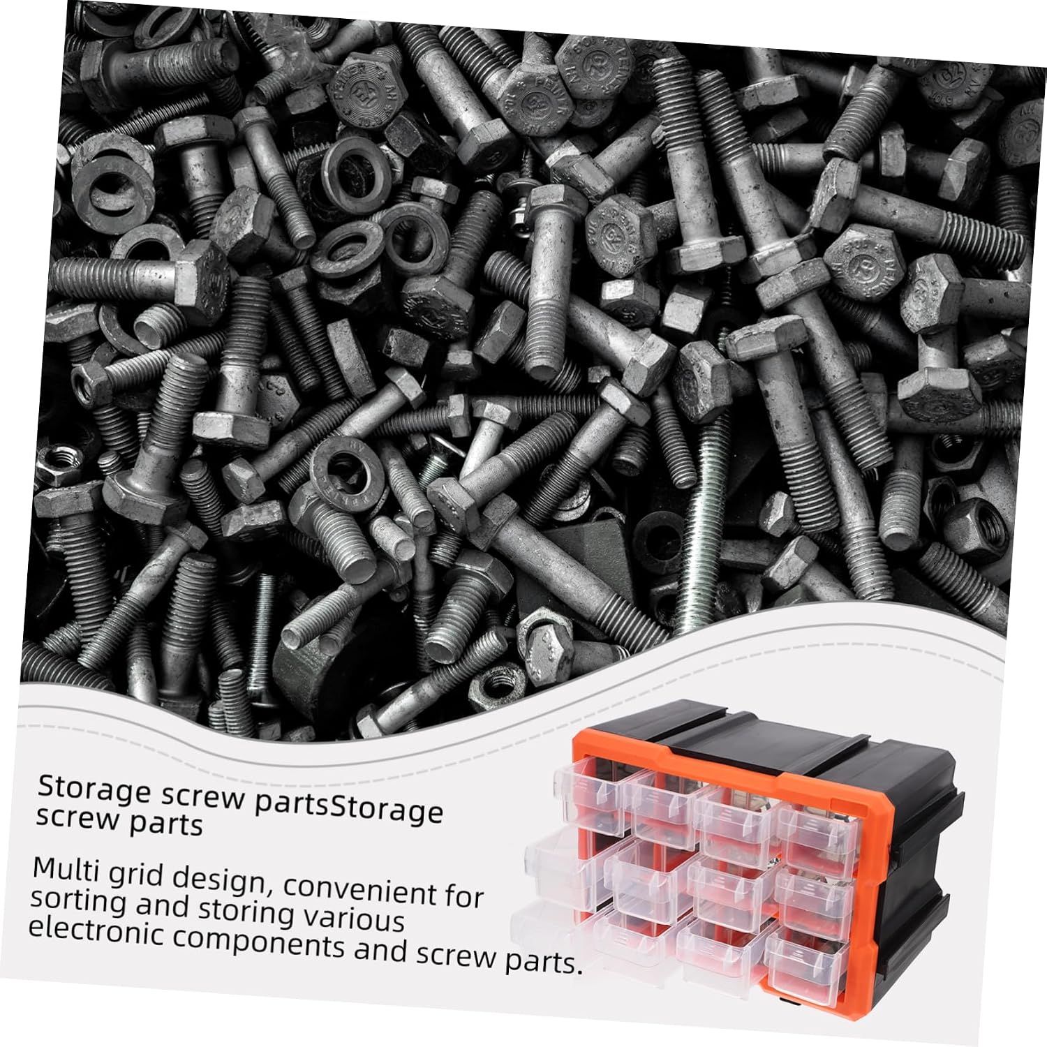  Housoutil Organisateur Armoire à Outils Plastique Avec Plusieurs Compartiments Boîte à Outils Pour Petites Vis Et Boulons Pour Rangement De Composants Électroniques Quincaillerie