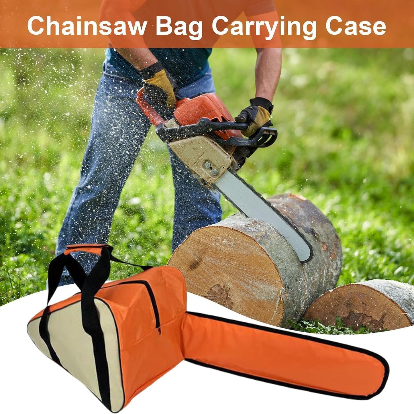 GENERIC Sac De Transport Pour Tronçonneuse, Sac De Protection Portable Pour Tronçonneuse Avec Poignée Et Matériau Robuste, Porte-outils électriques Multifonction Avec Fermeture éclair, Rangement Robuste, Pour