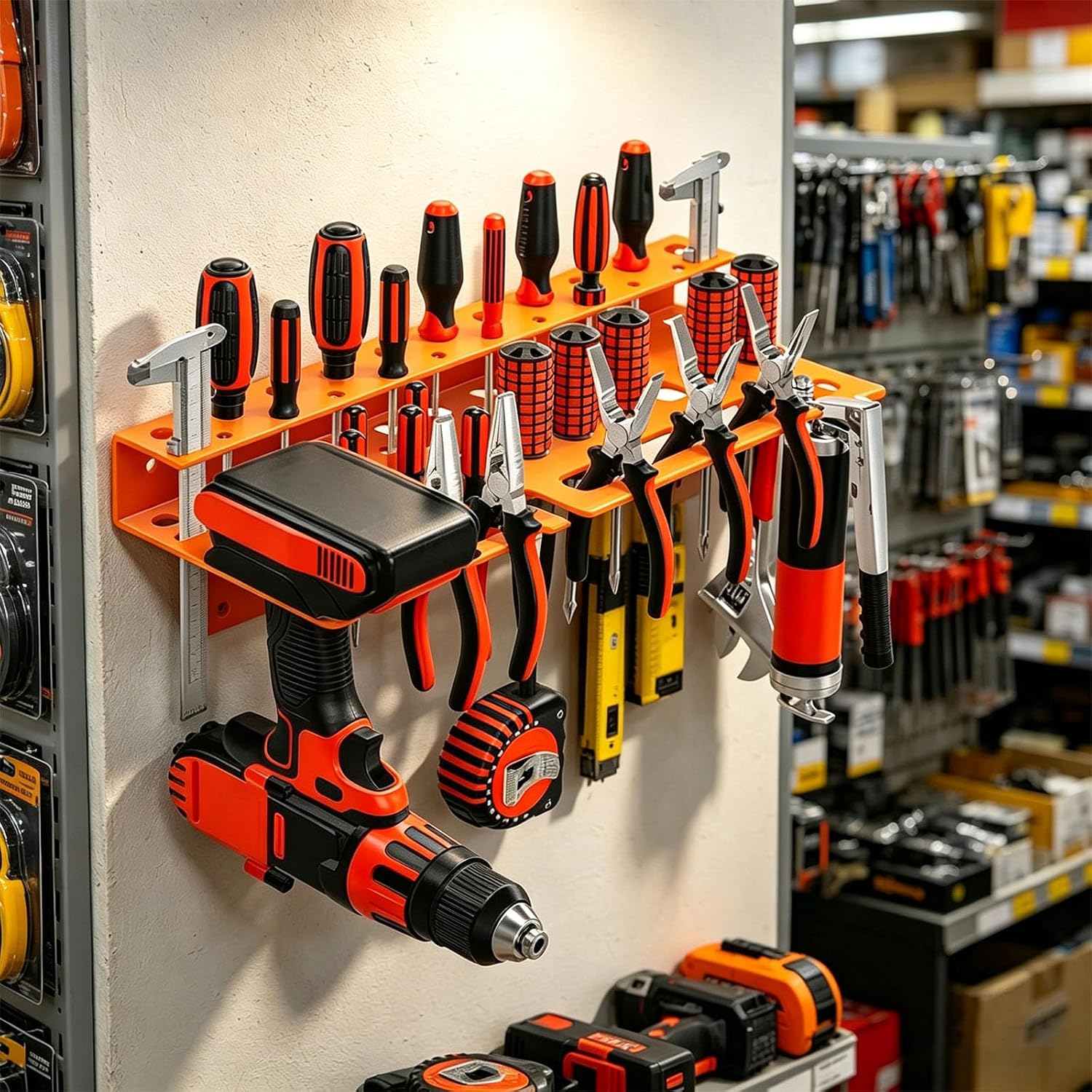  Porte-outils En Acier Solide Avec Séparateurs Réglables Pour Un Espace De Travail Efficace, Boîte De Rangement Antidérapante Pour Outils