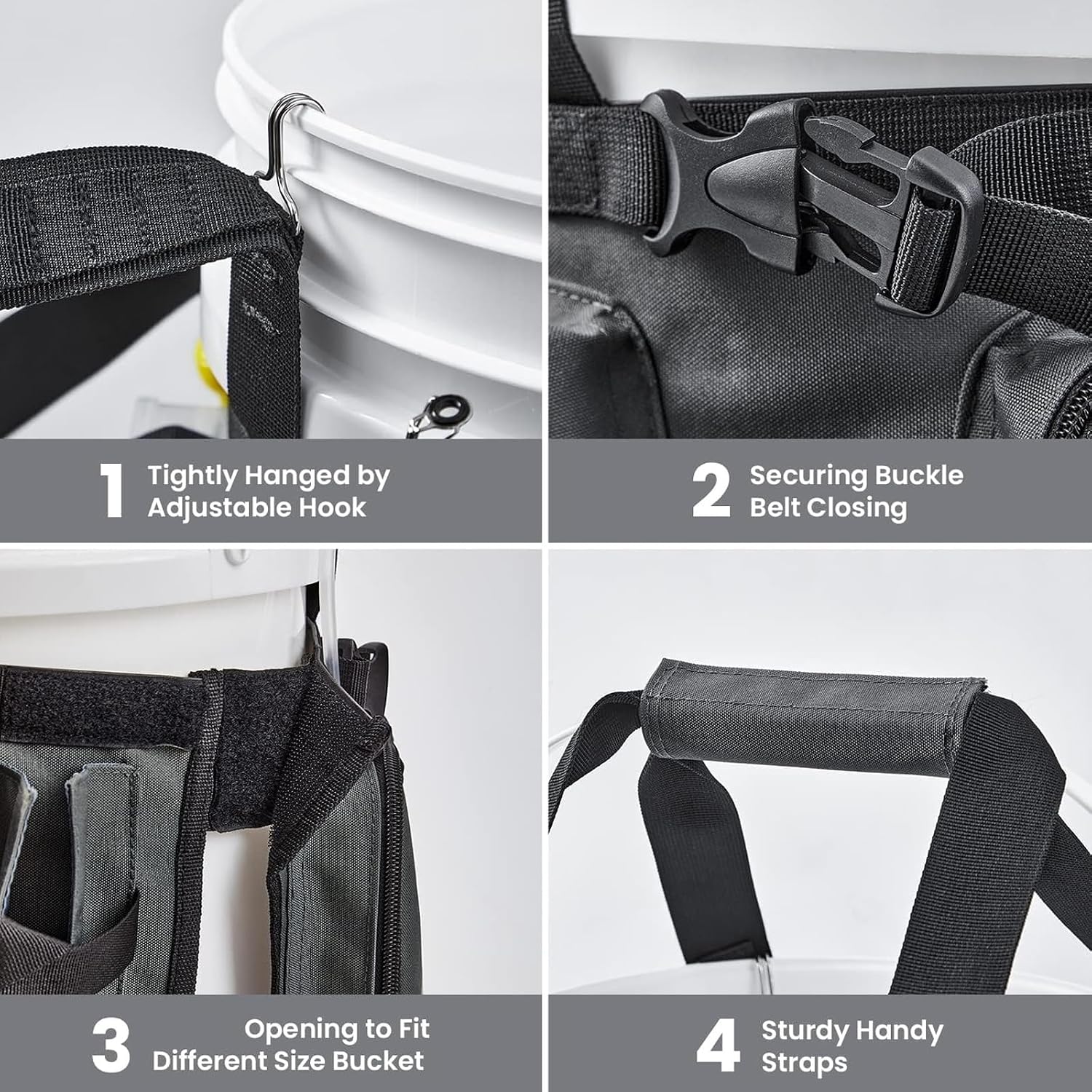  Porte-outils Multifonctions Avec Bords Supérieurs Renforcés - Pliable Jusqu'à 7,6 Cm D'épaisseur Pour Une Gestion Efficace - Sac De Rangement Pliable Pour Garage, Artisanat
