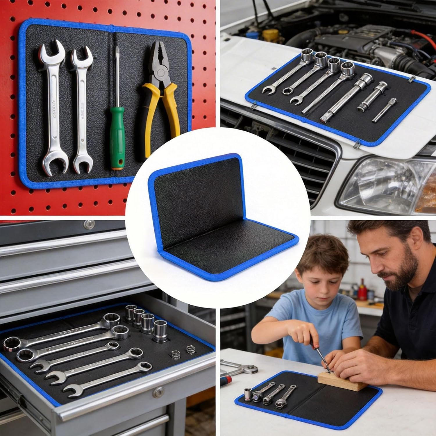  Magnétique | Organiseur De Pièces Antidérapant – Tapis D'outils Magnétique Pour Réparation Automobile | Pour Atelier, Travail, électronique, Mécanique, Garage, Maison, Boulons, Tournevis, Clés