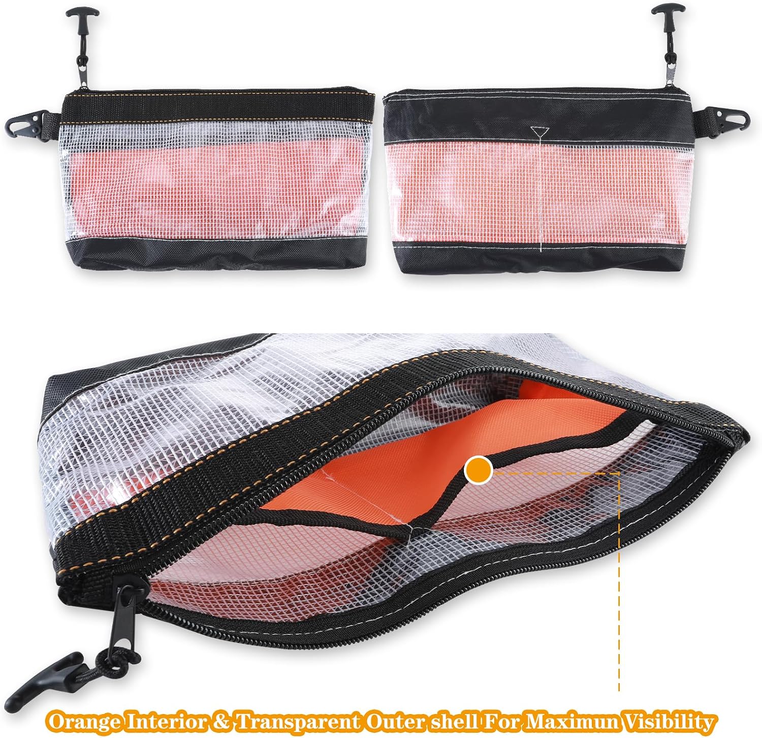  Oruola Lot De 1 Sac A Outils Matériau PVC Transparent,Sac Outils Petite Transparente,Rangement Outils Étanche Et Antistatique Pochette Zippée,Sacs Outils Avec Fermeture Éclair Pour Hommes