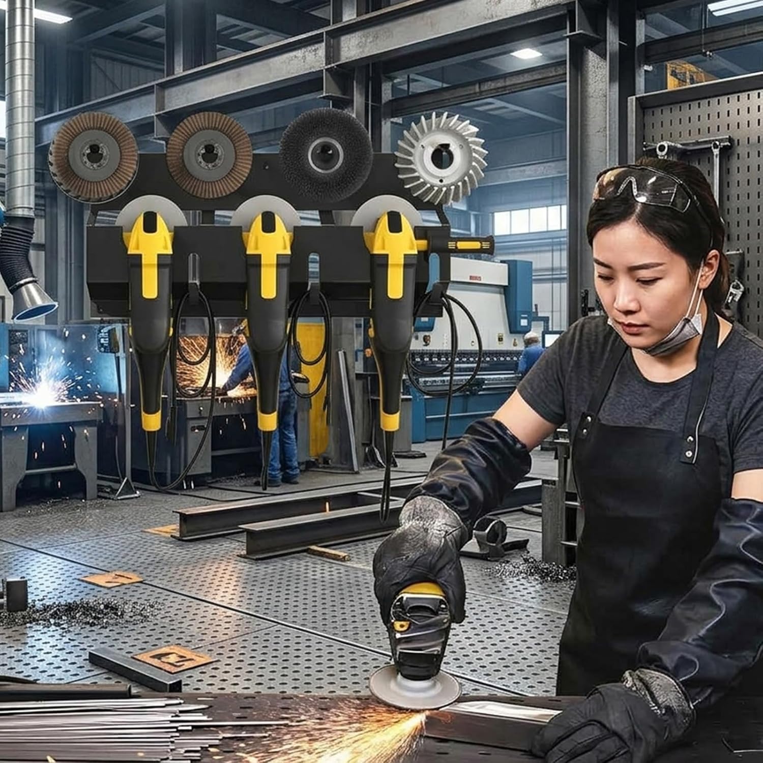  Support à Outils électriques Professionnel Avec Design Ouvert Pour Meuleuses, Clés Et Organisation D'atelier, Planificateur D'outils électriques