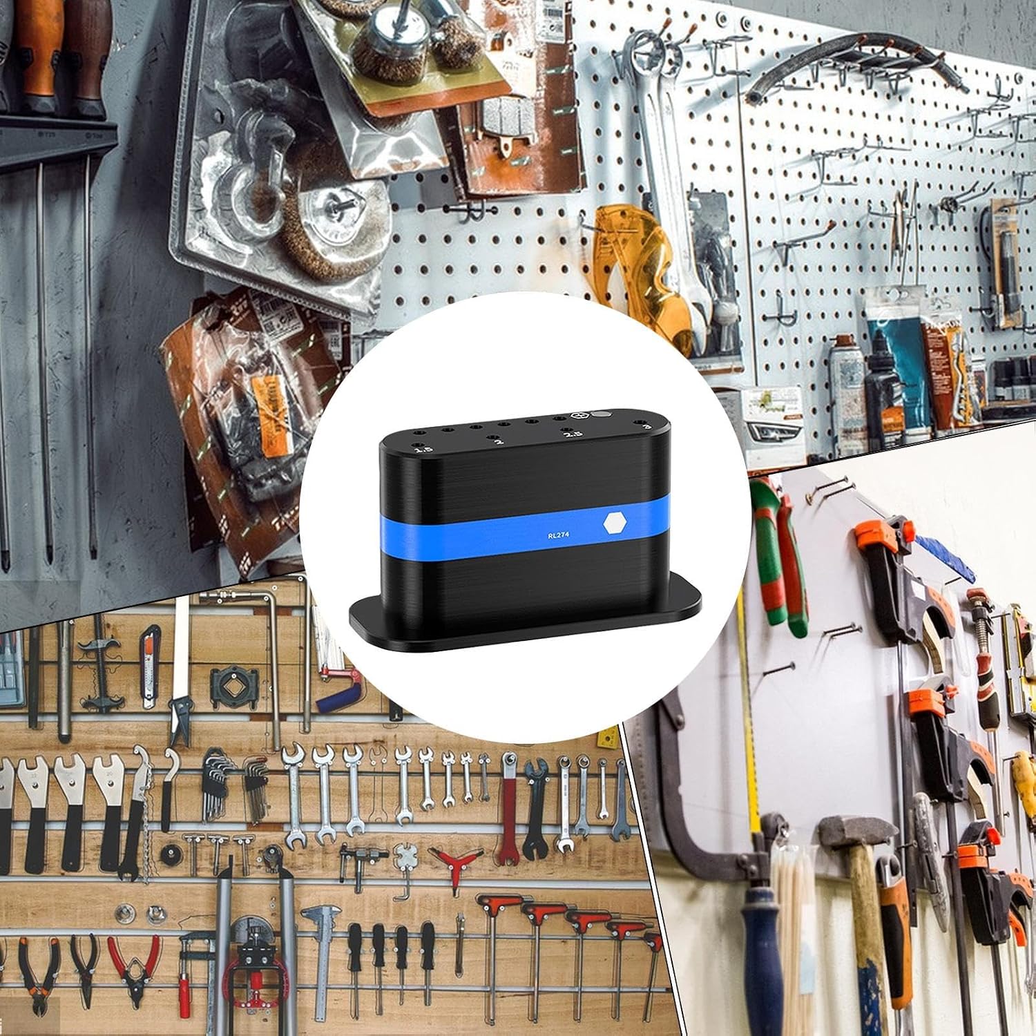 Genérico Support Pour Tournevis Mural Pour Vélo, Organisateur Magnétique Pour Outils De Mécanicien Avec Pinces Pour électricien, électricien, Atelier, Placard