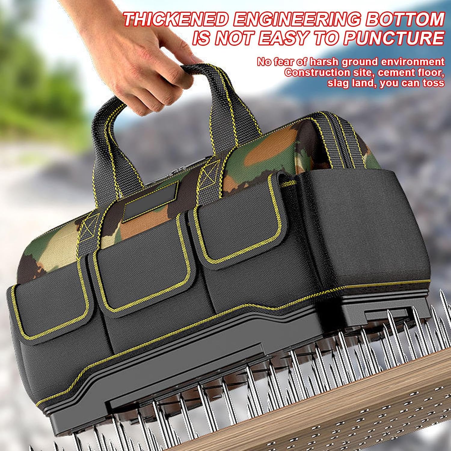  Sac à Outils D'Électricien | Sac Organisateur Portatif Pour Outils,Organisateur De Stockage Extensible Avec Pochette Boîte Et Ceinture Pour Électricien, Mécanicien, Jardin, Construction,