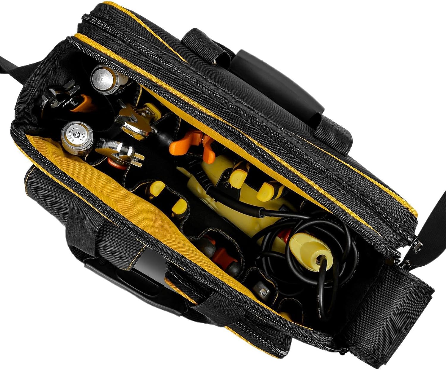  Sac à Outils Pour Technicien De Grande Capacité, Sac à Outils Pour électricien,Sac à Outils En Toile Fourre-tout Robuste De Grande Capacité | Organisateur D'outils Portable Avec Bandoulière Pour