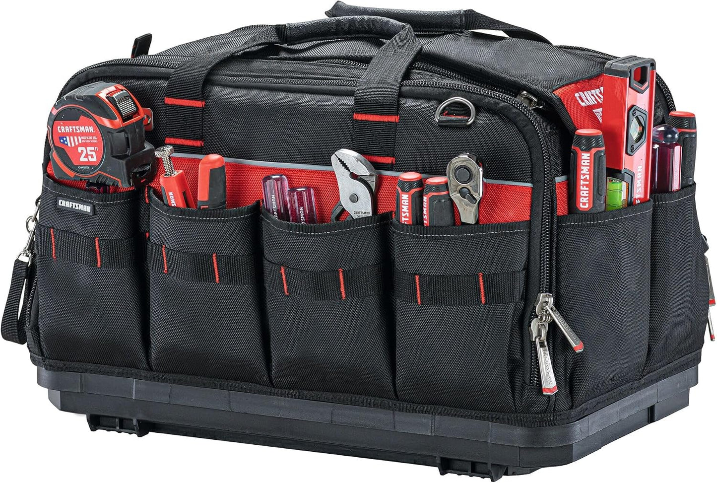  CRAFTSMAN TRADESTACK CMST21450 Sac à Outils En Polyester Durable, Noir Et Rouge, 57,1 Cm