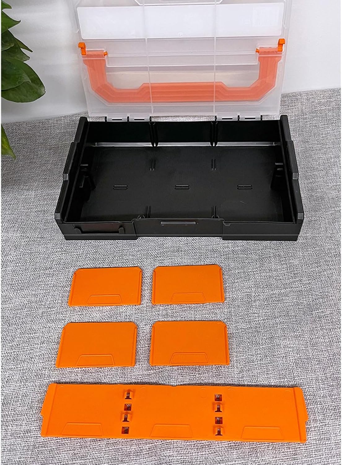  Boîte De Boîtier Stockage D'outils À Vis Multiprices Portables Fabriqués À Partir PP Renforcée Et Rangement D'outils Extérieurs Résistants Glissement