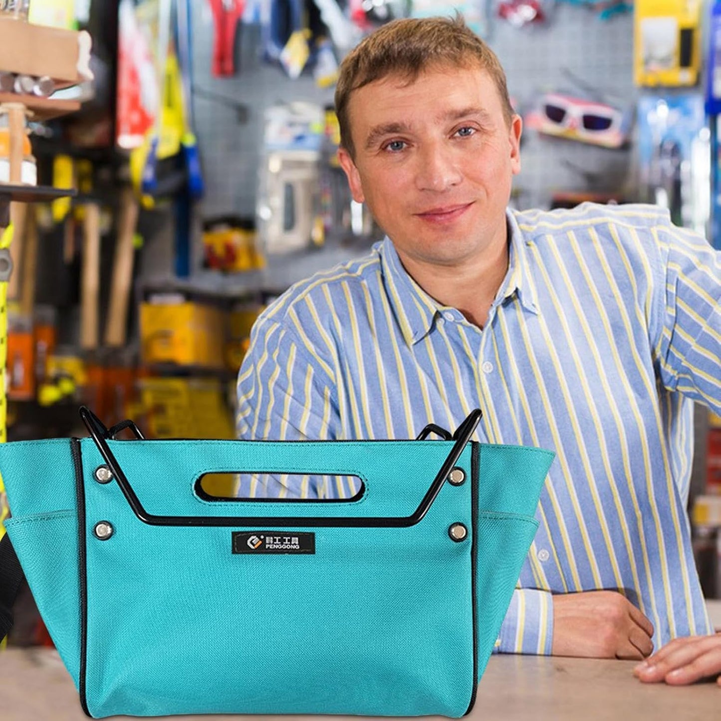  Porte-Outils Pour Échelle,Pochette De Rangement Pour Quincaillerie | Sac En Tissu Pour Outils D'Échelle,Pour Bricoleurs Propriétaires Électriciens Techniciens Maintenance Couvreurs Atelier