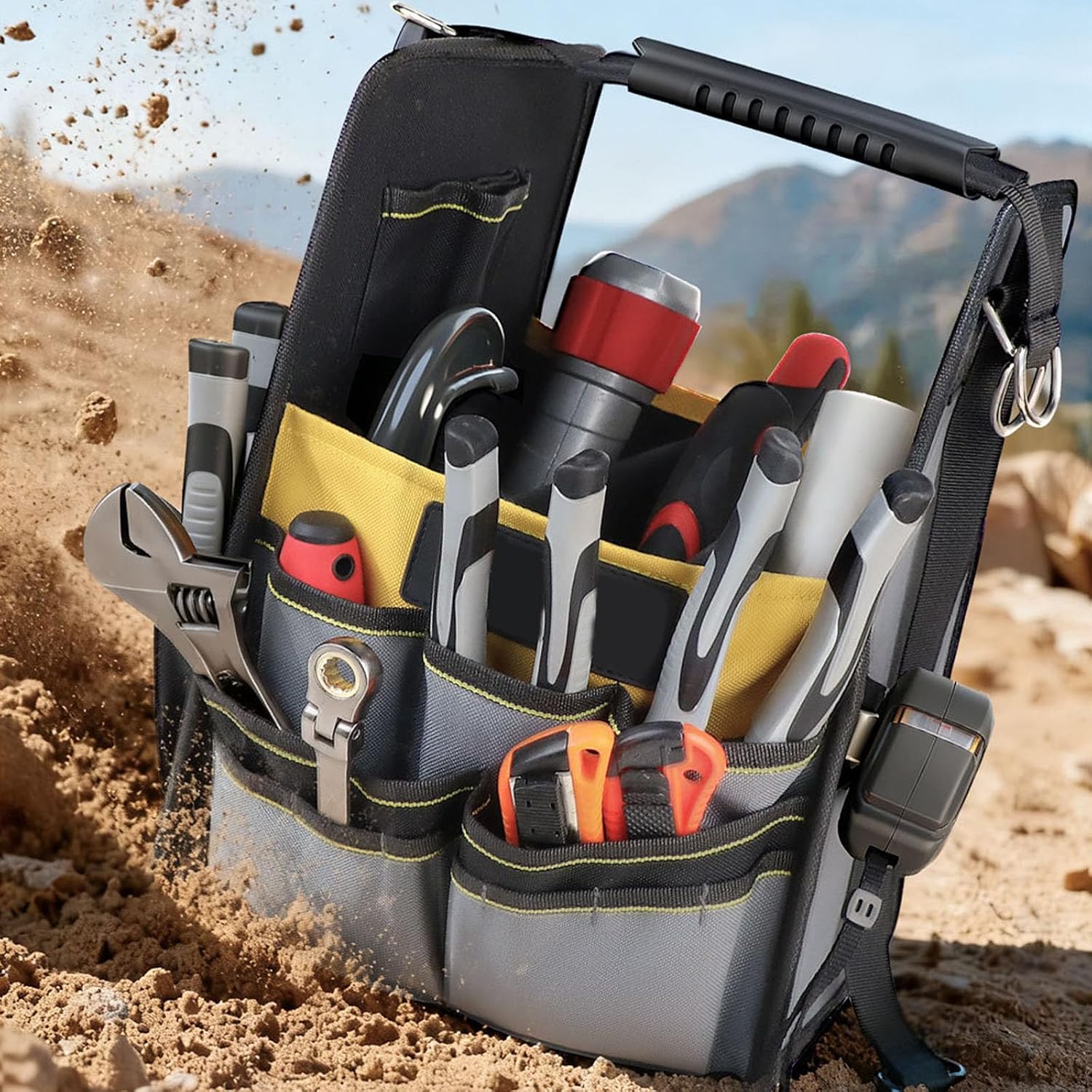  Sac à Outils Portable Pour Homme, Large Sac De Rangement étanche, Sac à Main Pour Tournevis, Robuste