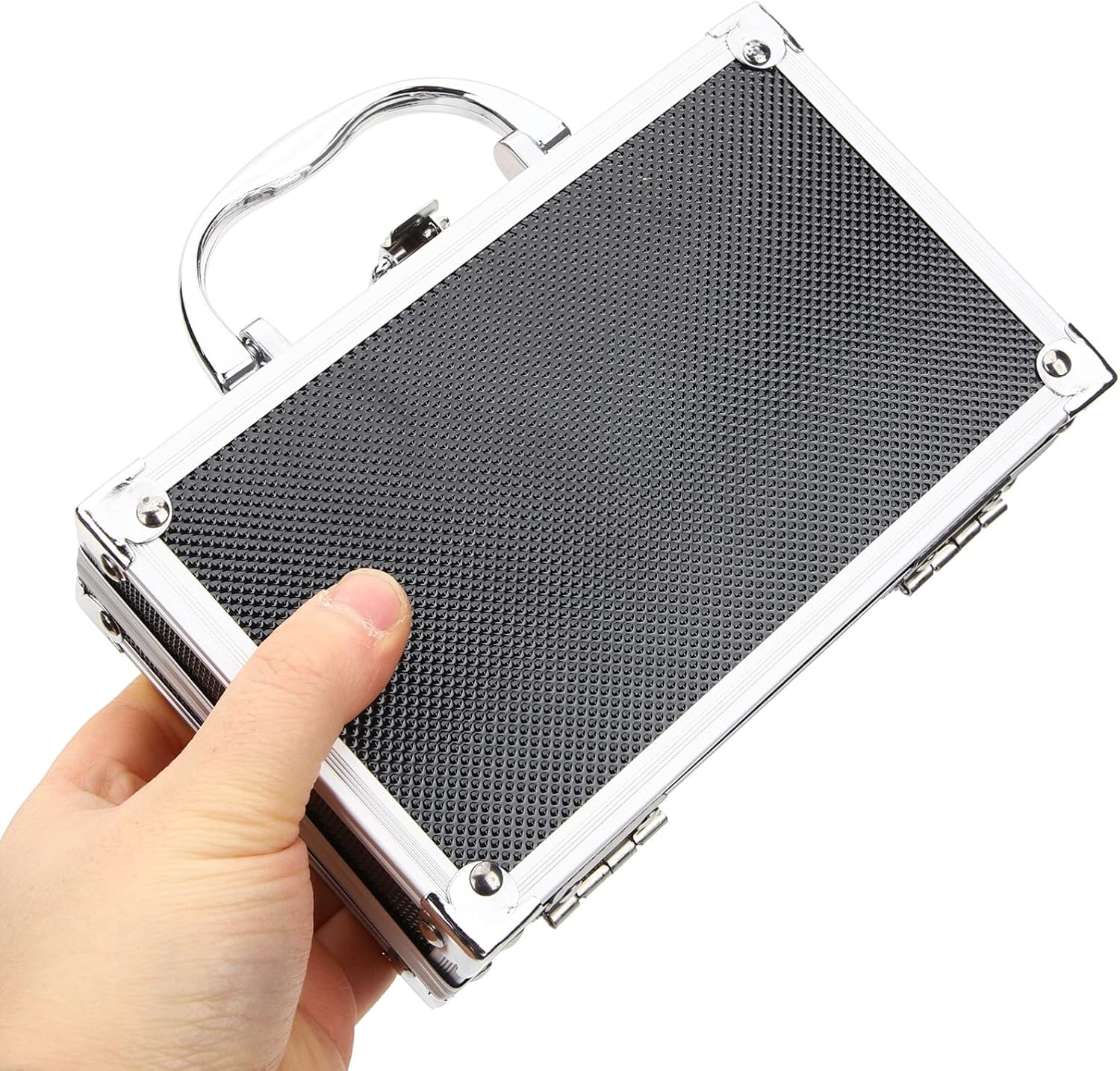  DOITOOL Mallette à Outils Portable En Aluminium Avec Mousse Rembourrée, Boîte à Outils Verrouillable Pour Instruments De Mesure (18 X 11 X 5,5 Cm)