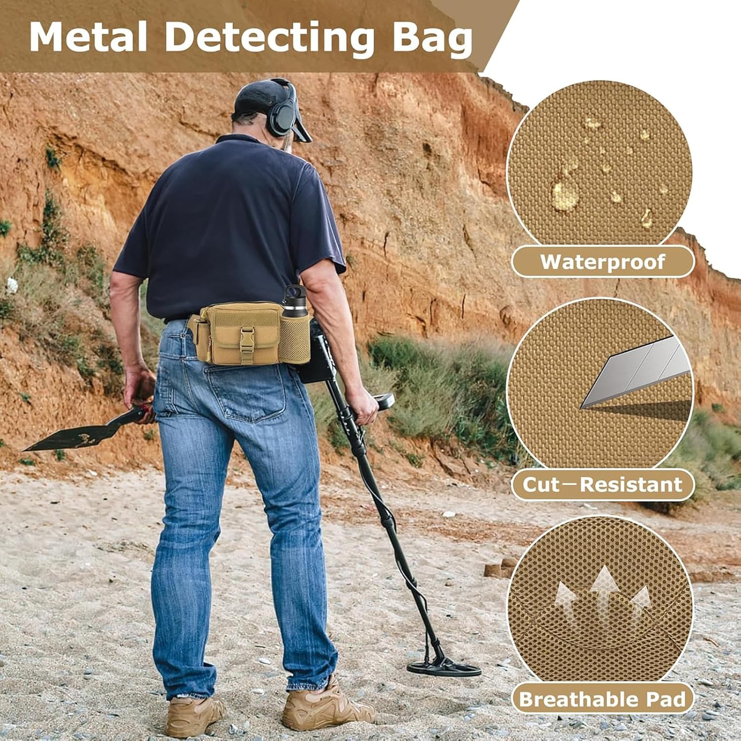  Porte-outils Légers Avec Poches D'épaule Avec Répartition Ergonomique Du Poids Et Fermetures éclair Robustes Pour La Prospection Des Détecteurs De Métaux étanche