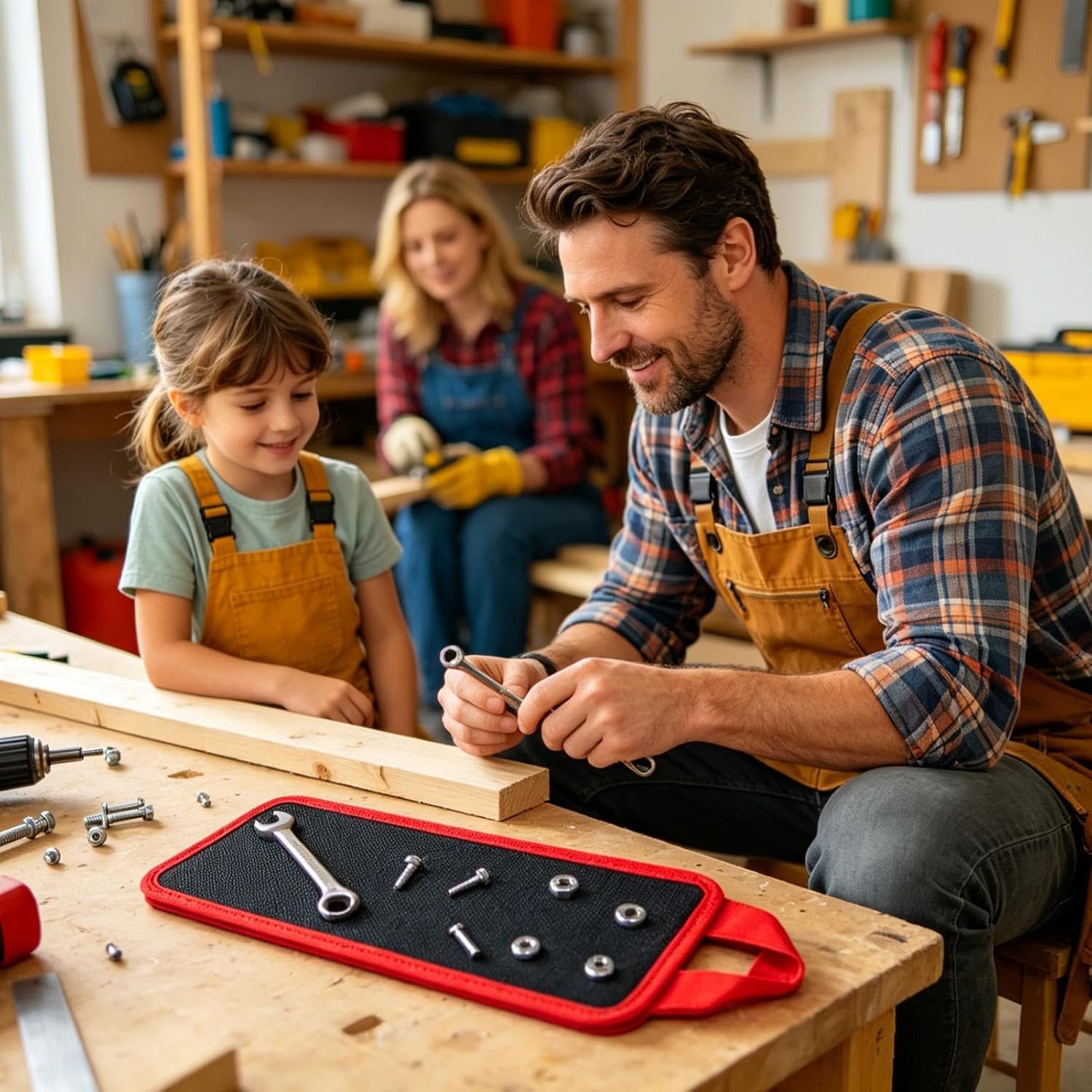  Tapis Magnétique Porte-Outils | Support Magnétique Avec Poignées Et Matériel - Tapis Pour Rangement D'Outils Pliable,Garage Atelier Jardin Remise Construction Bricolage Maison