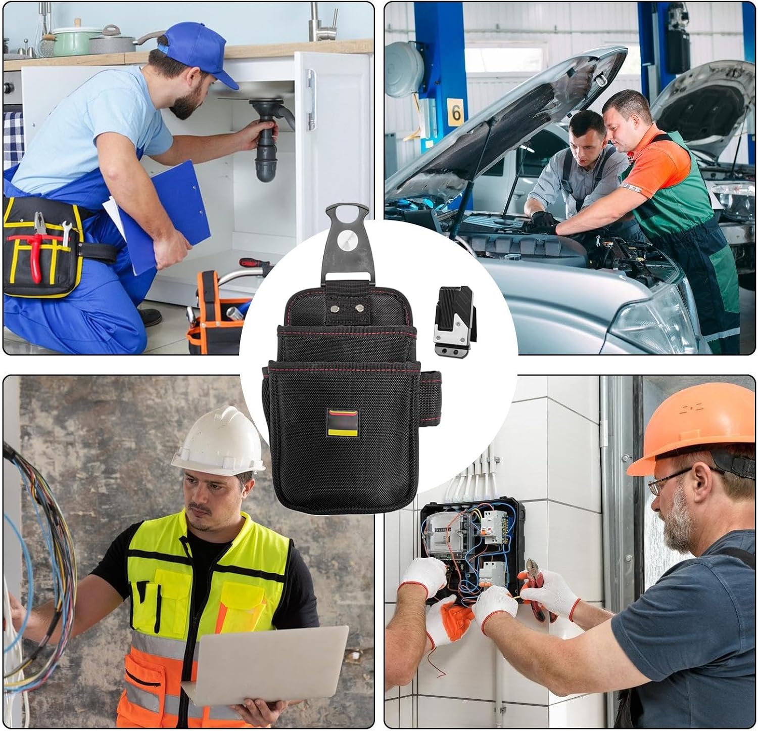  Sacoche D Outils Pour Électricien,Sac De Waist De Maintenance | Sac Ceinture Imperméable Multi-Outils Porte-Outils Pour Travaux Intérieur Extérieur Soudage Peinture Toiture Pêche Voyage