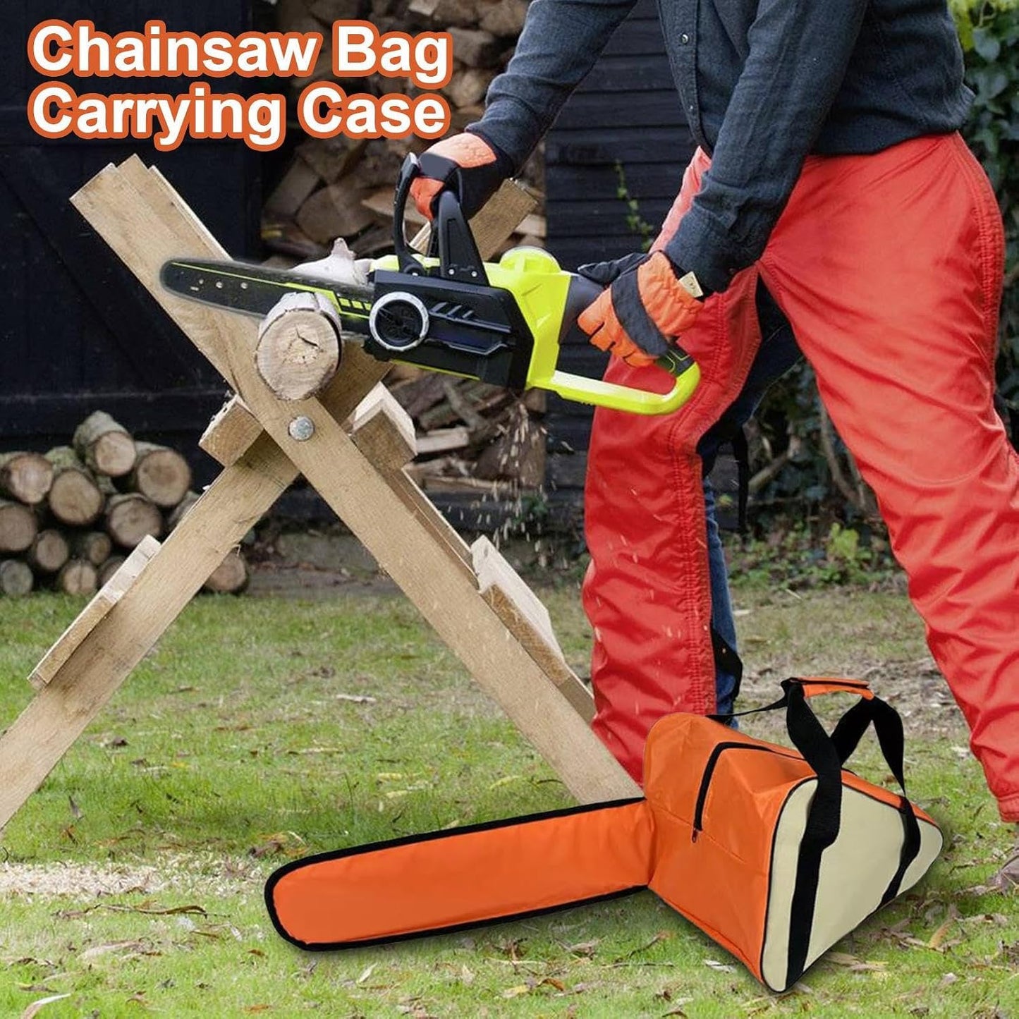  Sac Pour Tronçonneuse, étui De Transport Portable, Porte-outil Multifonction, Protection Solide, Scie à Chaîne électrique, Rangement Pratique, Compact Idéal Pour Le Jardinage, Le Dressage Et Les