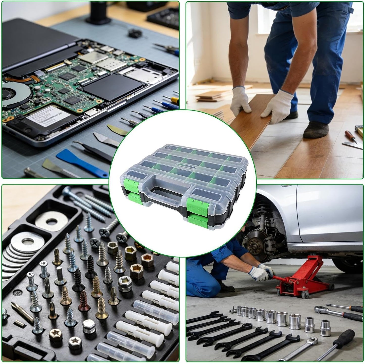  Organiseur De Vis | 34 Compartiments – Boîte à Outils De Rangement Pour Petites Pièces, Boulons, Clous, Perles, Bijoux, Articles De Pêche, Composants électroniques, Garage, Atelier, Bureau