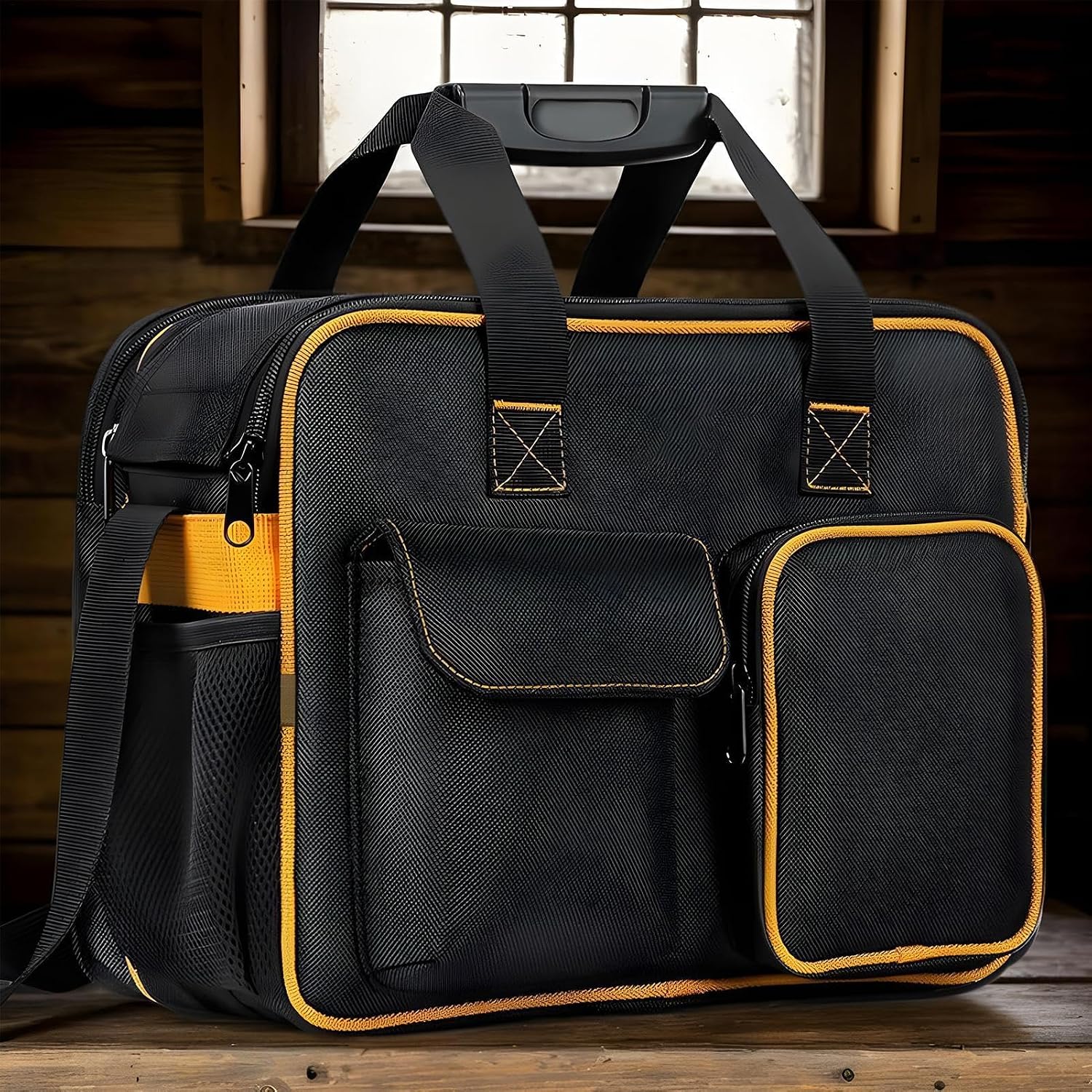  Sac à Outils Pour Technicien De Grande Capacité, Sac à Outils Pour électricien,Sac à Outils En Toile Fourre-tout Robuste De Grande Capacité | Organisateur D'outils Portable Avec Bandoulière Pour