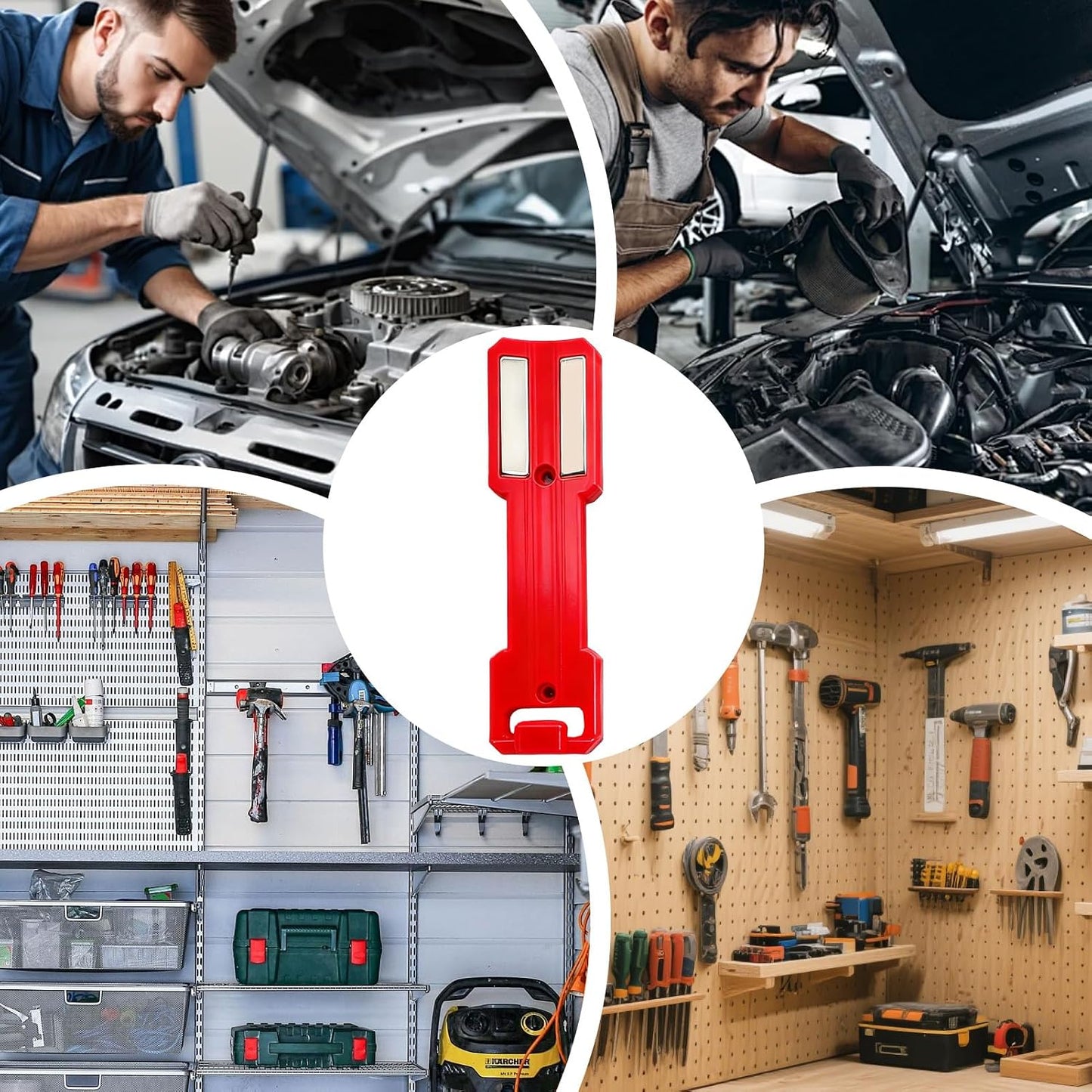  Magnetic Spray Can Holder - Wall Mount Storage For Aerosol Cans | Steel Construction With Strong Magnets, Space Saving Organizer For Garage Workshop Tool Shed Use 1.187 × 4.126 In