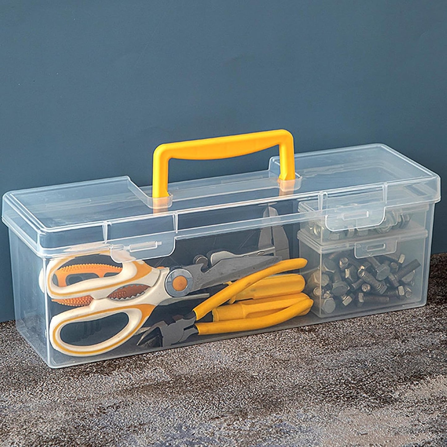  Organisateur De Petite Boîte À Outils | Organisateur De Petits Éléments - Conteneur Transparent À Compartiments Pour Bricolage Électronique Établi Garage