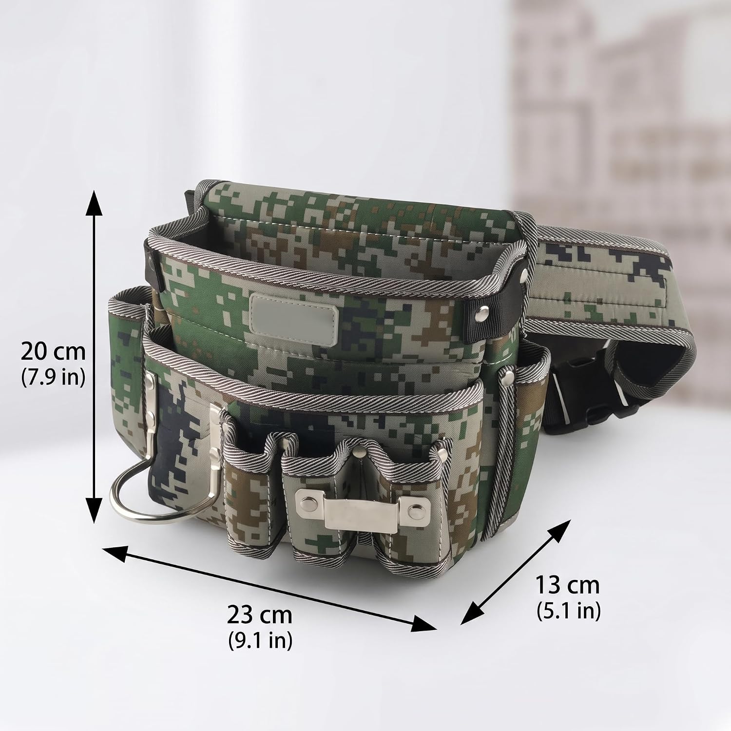  Sac à Outils De Taille En Tissu Oxford Multifonction Avec Ceinture