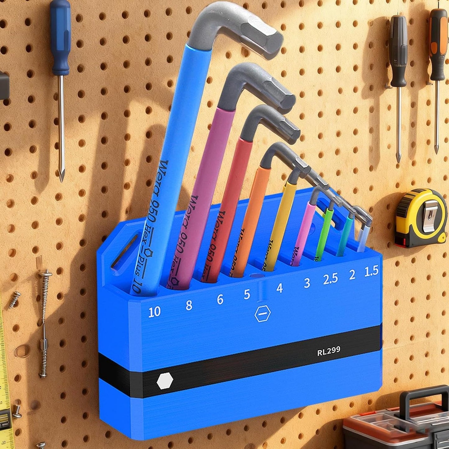  Porte-clé à Molette - Support Magnétique Pour Outils,Support De Clé à Molette, Outil De Réparation De Clé Hexagonale De Vélo Garage Atelier Mur