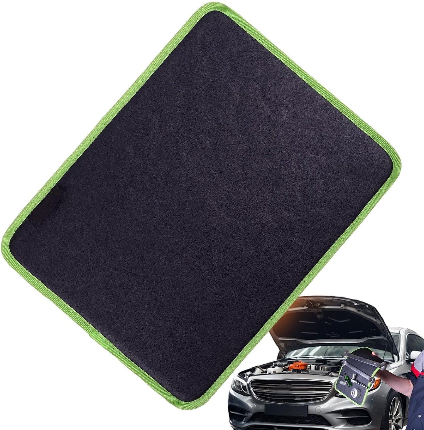  Tapis Magnétique, Tapis De Vis Magnétique, Tapis De Travail Magnétique Flexible, Tapis De Rangement De Boulons En Cuir PVC Pour Réduire La Recherche D'outils, PBV/cuir Noir,