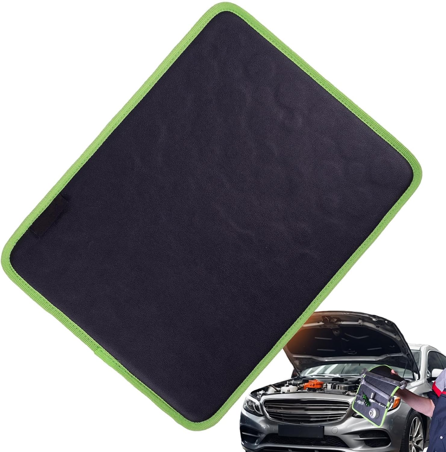  Tapis Magnétique, Tapis De Vis Magnétique, Tapis De Travail Magnétique Flexible, Tapis De Rangement De Boulons En Cuir PVC Pour Réduire La Recherche D'outils, PBV/cuir Noir,
