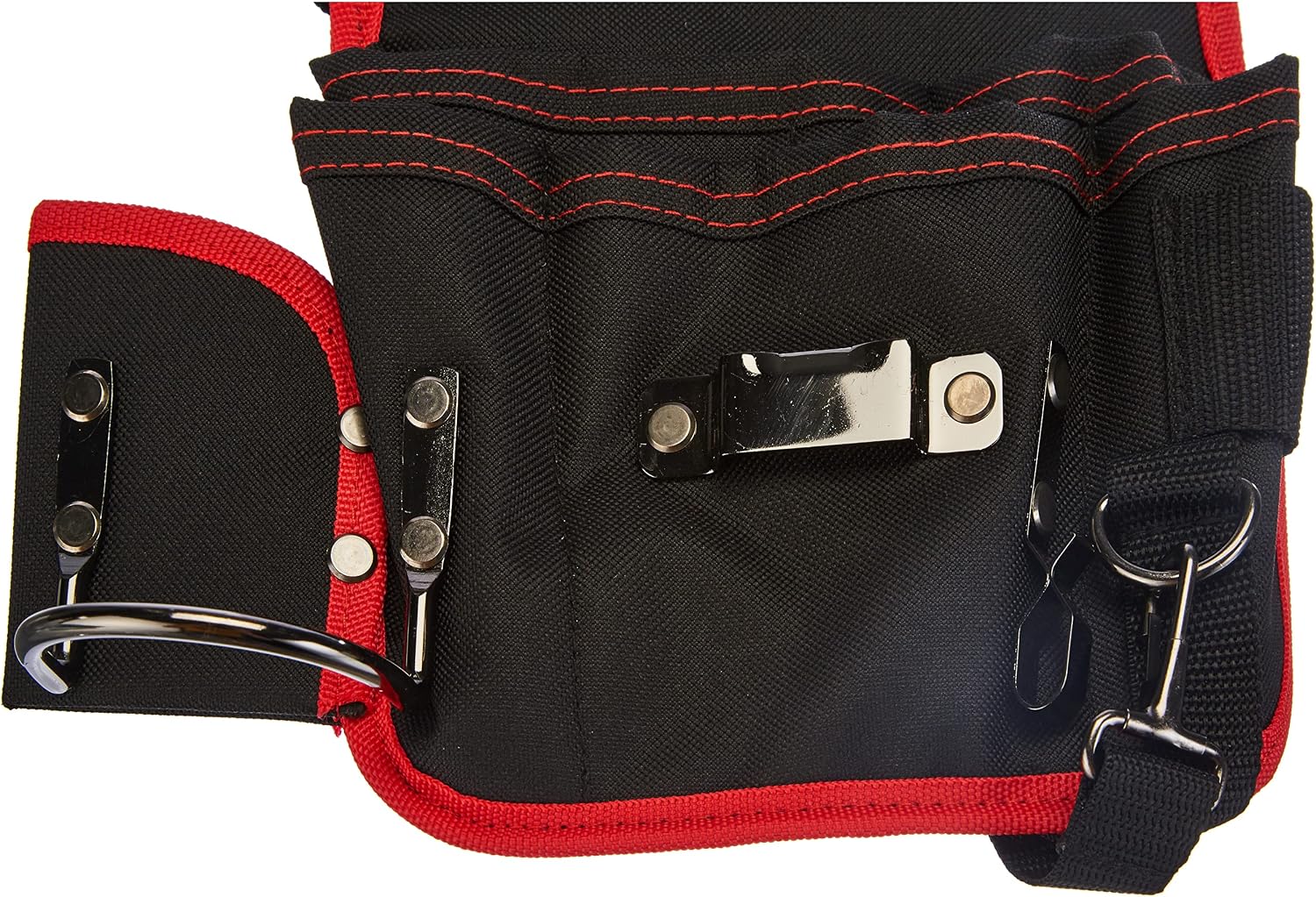  Connex COX952053 Porte-outils 5 Compartiments Et Porte-marteau Polyester 27 X 30 Cm Noir