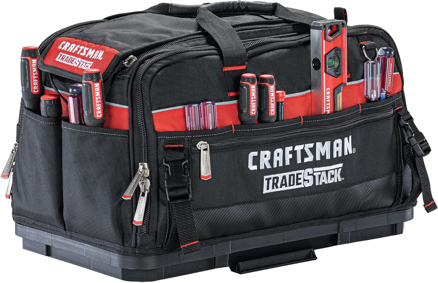  CRAFTSMAN TRADESTACK CMST21450 Sac à Outils En Polyester Durable, Noir Et Rouge, 57,1 Cm